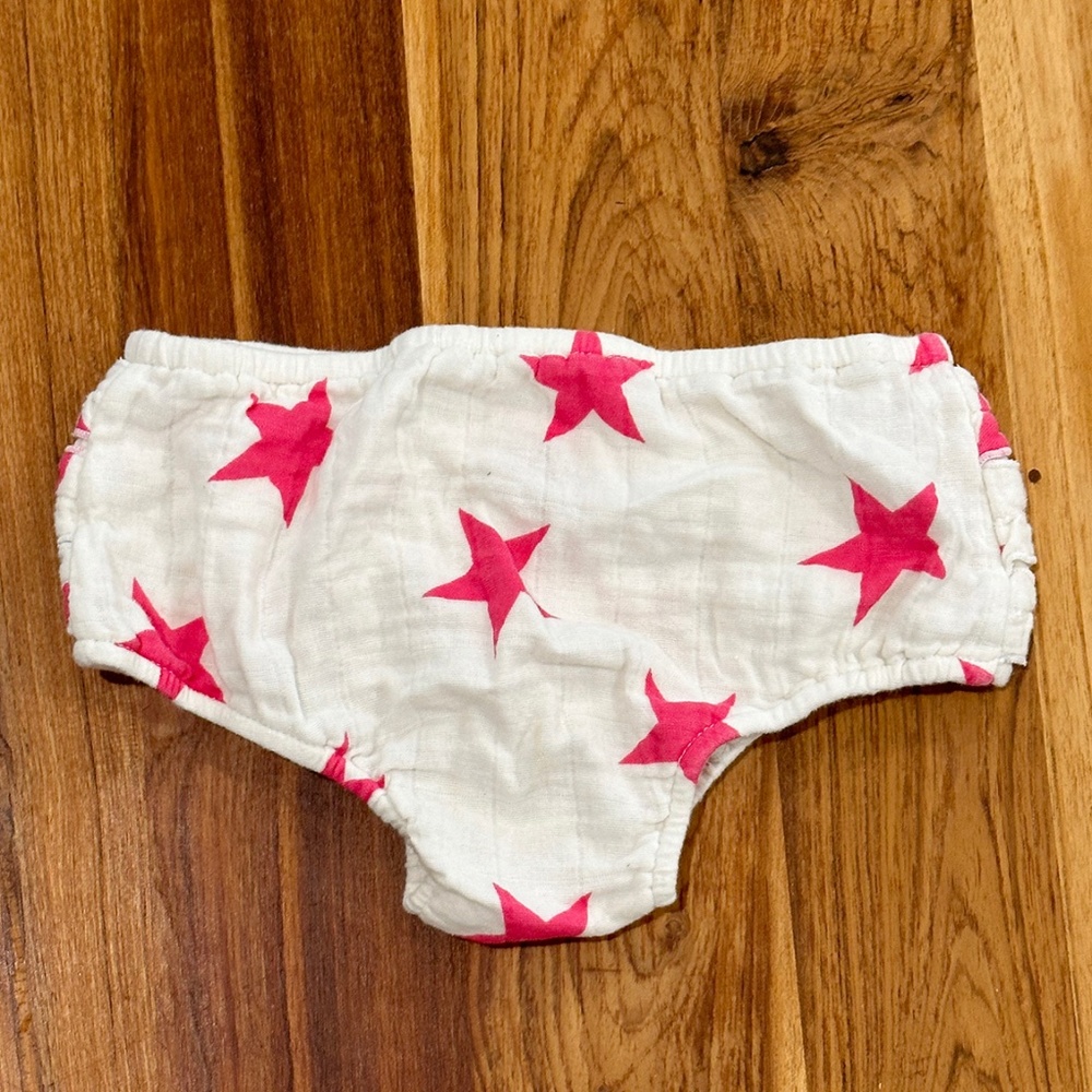 Aden + Anais Cotton Ruffle Back Bloomers Size 6-9 Months